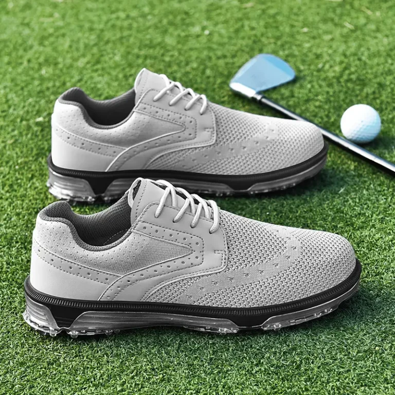 black mesh golf shoes spikes main 4