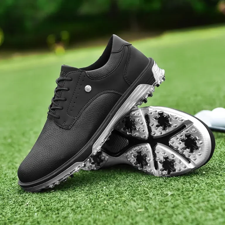 brown leather golf shoes spikes main 3