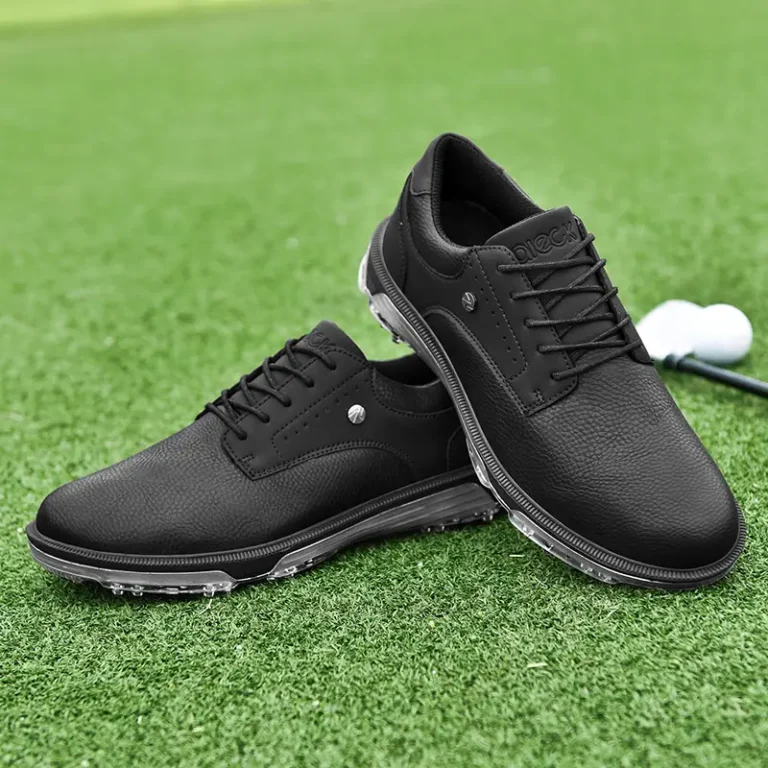 brown leather golf shoes spikes main 4