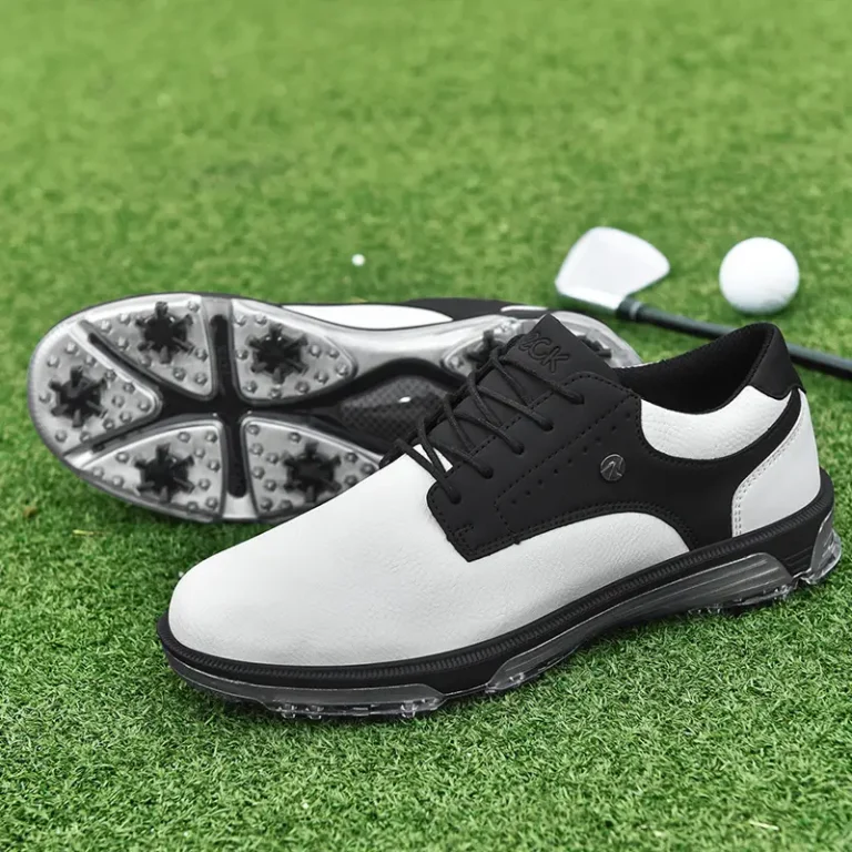 brown leather golf shoes spikes main 5