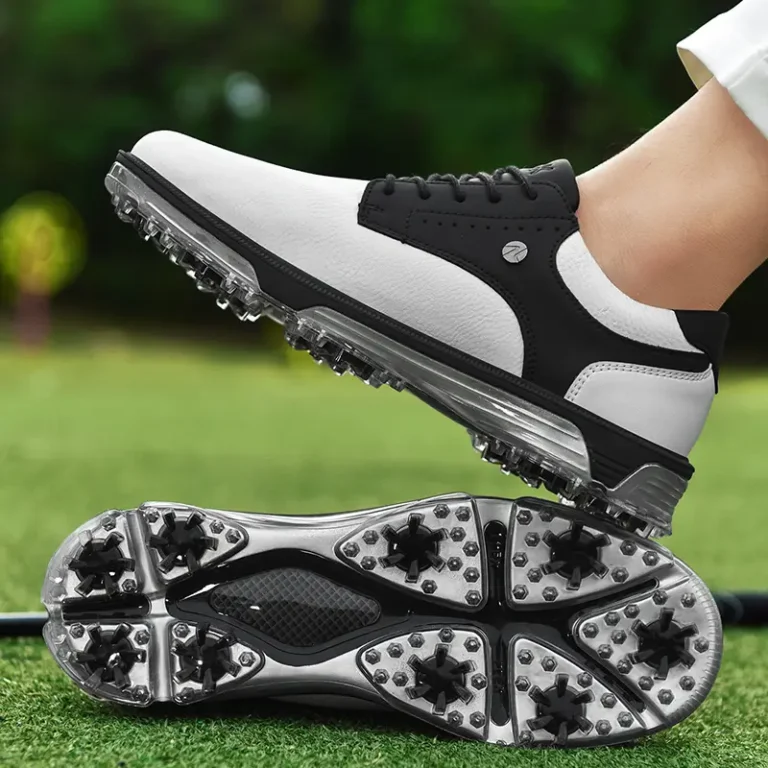 brown leather golf shoes spikes main 6