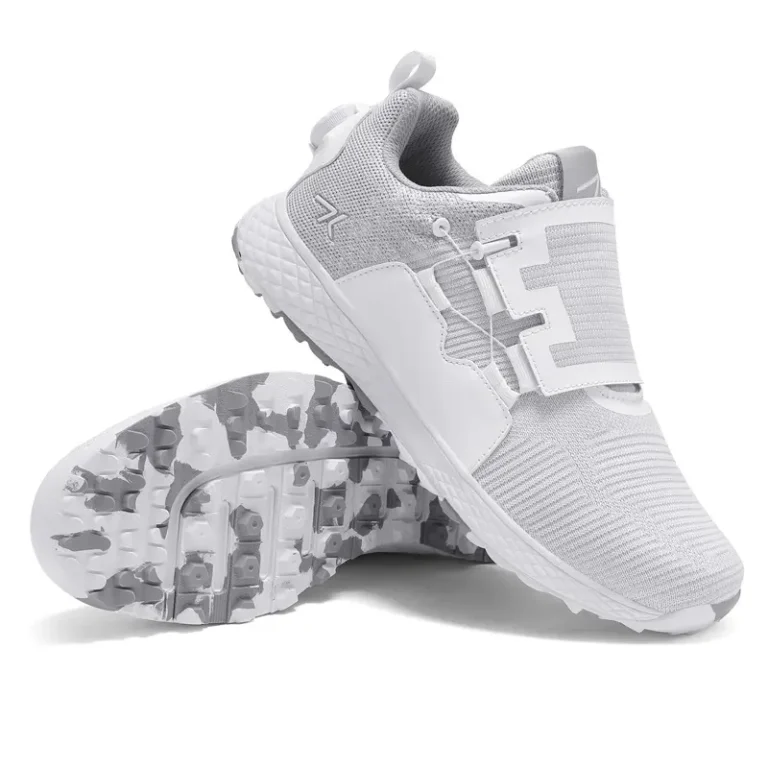pink white golf shoes removable spikes main 3