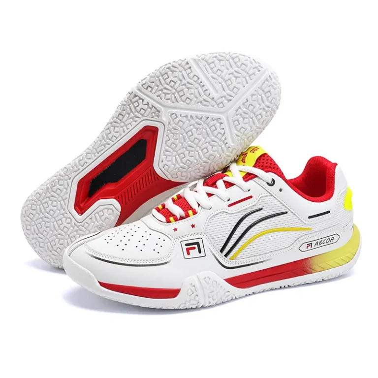 white badminton shoes pink blue accents main 3