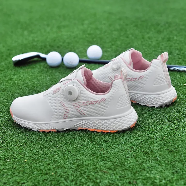 white teal dial lacing golf shoes main 3