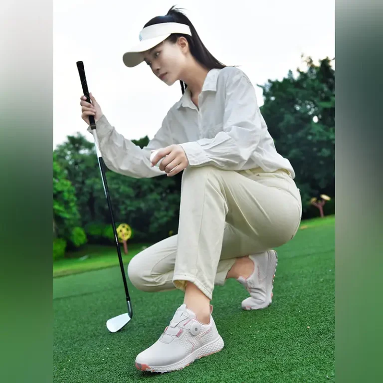 white teal dial lacing golf shoes main 5